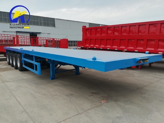 40 ton 60 ton 3/4 assen 40ft containervervoerplatform platgelegen halfrijtuig met licht LED-licht