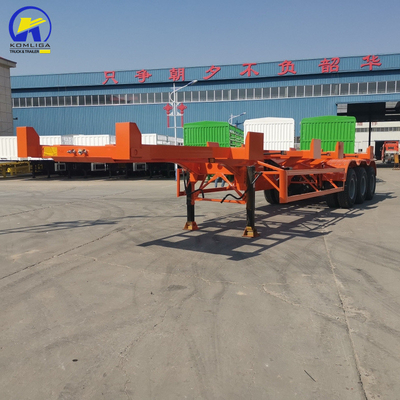 13000x2500x3900mm 40FT Skeleton Semi Container Trailer met 3 assen 40T laadcapaciteit