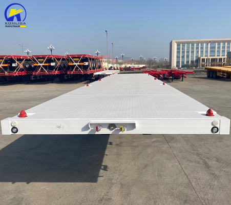 16 mm kanaal staal zijbalk 3 as 4 as zware container platbed half-trailer