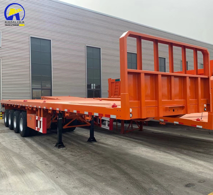 50 ton ladingcapaciteit staalcontainer platte halfrijtuig voor zwaar vervoer