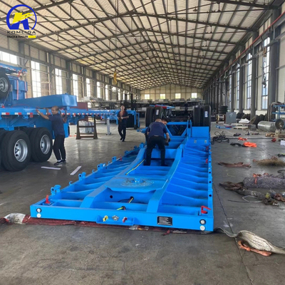 Wabco Valve Tri-Axle 40FT 20FT Flatbed Container 60 ton Truck Flatbed Vehicle Trailer