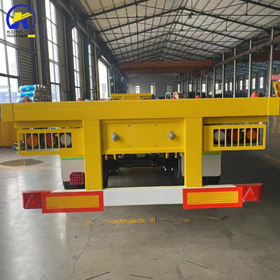 Wabco Valve Tri-Axle 40FT 20FT Flatbed Container 60 ton Truck Flatbed Vehicle Trailer