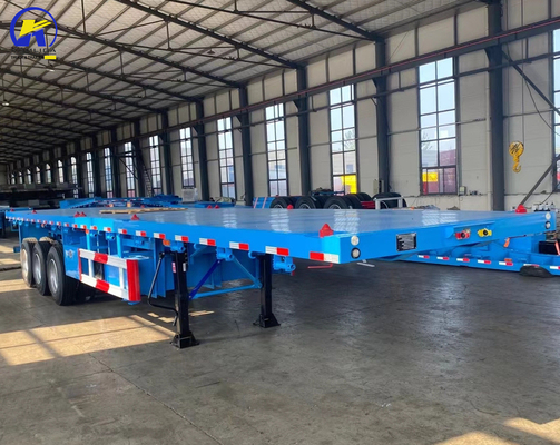 3 assen Zwaargewicht Flat Semi-trailer Container Trailer Op maat gemaakte aanvraag ABS optioneel