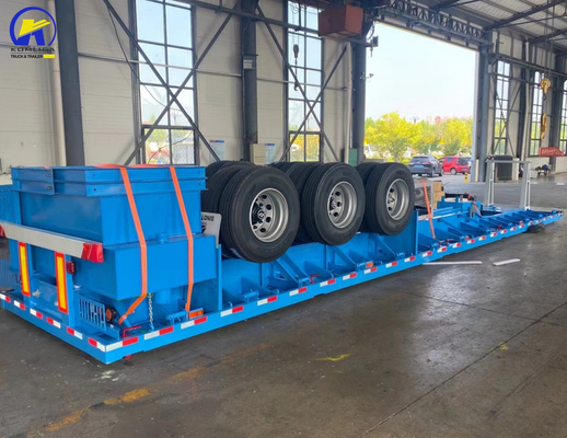 3 assen Zwaargewicht Flat Semi-trailer Container Trailer Op maat gemaakte aanvraag ABS optioneel