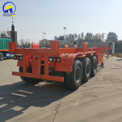 Tri-Axle 13t/16t half-aanhanger voor vrachtwagen, trekker, skeletschipcontainer