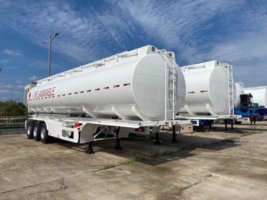 Waterpalmolievervoer 45000 liter brandstoftank aanhangwagen met 2 ontladingsslangen
