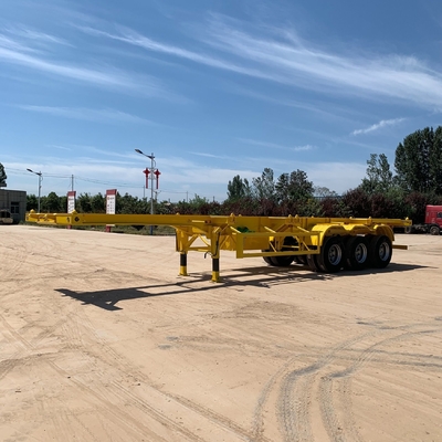 Tare Gewicht ongeveer 6.2 T platte halve aanhangwagen Container aanhangwagen voor Afrikaanse klanten