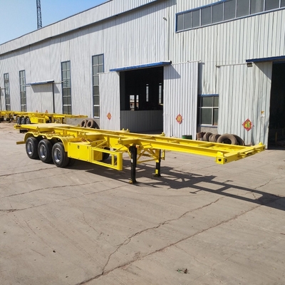 Tare Gewicht ongeveer 6.2 T platte halve aanhangwagen Container aanhangwagen voor Afrikaanse klanten