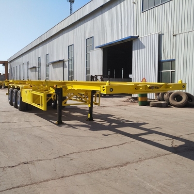 Tare Gewicht ongeveer 6.2 T platte halve aanhangwagen Container aanhangwagen voor Afrikaanse klanten