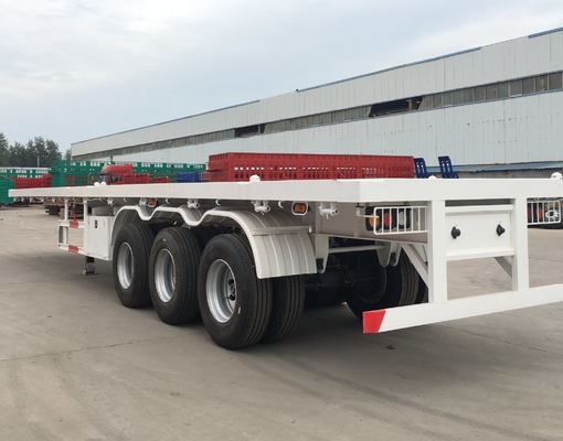 40ft 20ft Trackor Head Flatbed Container Semi-trailer met wielbasis van 7000-8000mm