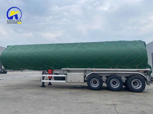 3 Assen Aluminium/koolstofstaal brandstoftanker Halve aanhangwagen Handrail Pneumatisch Competitive