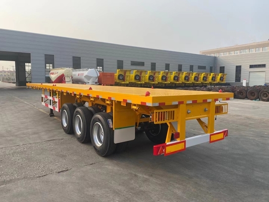 3 assen 20FT 40FT Tanzania Gebruikte platbed trailer met King Pin Jost 2.0 of 3.5 inch