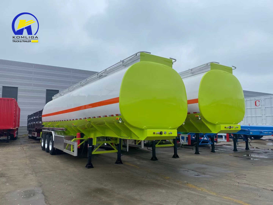 50t 3-assige brandstoftanker aanhangwagen Halve aanhangwagen met brandblusser 2 eenheden per aanhangwagen