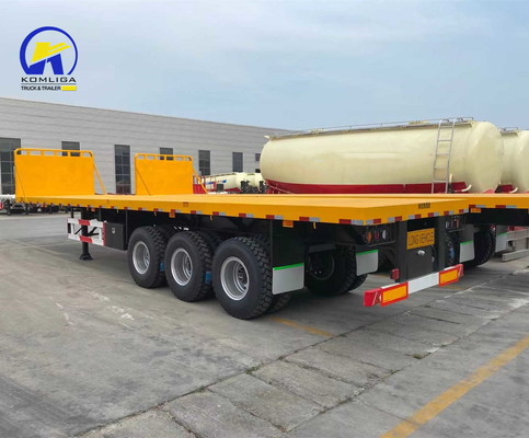 3 assen 25 ton Sinotruk platte half-aanhanger met container slot op aanvraag