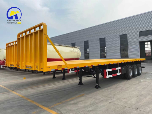 3 assen 25 ton Sinotruk platte half-aanhanger met container slot op aanvraag