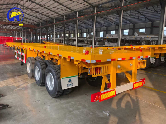 Jost twee snelheid ondersteuning been 2as 3as 40ton flatbed truck trailer Skeleton Semi-trailer