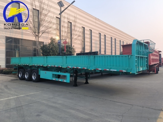 600 mm 3axel Verdant Groen Kleur Side Wall Cargo Semi-trailer voor de behoeften van de klant