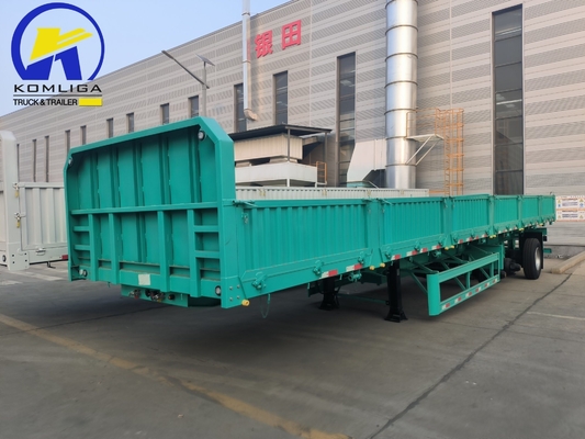 600 mm 3axel Verdant Groen Kleur Side Wall Cargo Semi-trailer voor de behoeften van de klant