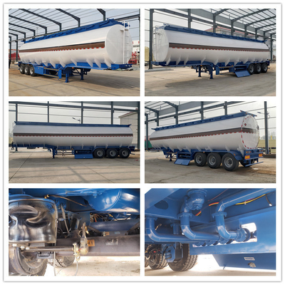 Tri-Axle 45000 liter Diesel Oil Fuel Tanker Semi-trailer met 7000-8000 mm wielbasis