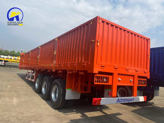 30-100 t laadvermogen 3 as 40 ft zijkantbewakingscontainer halfrol met LED-licht