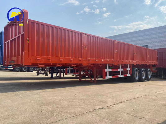 30-100 t laadvermogen 3 as 40 ft zijkantbewakingscontainer halfrol met LED-licht