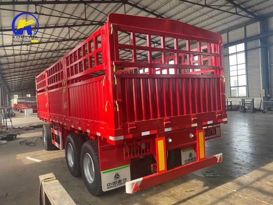 12500x2500x1650mm Gereedschapskist Eén stuk 1m * 0,5m * 0,5m 3as Sinotruk Full Trailer Truck