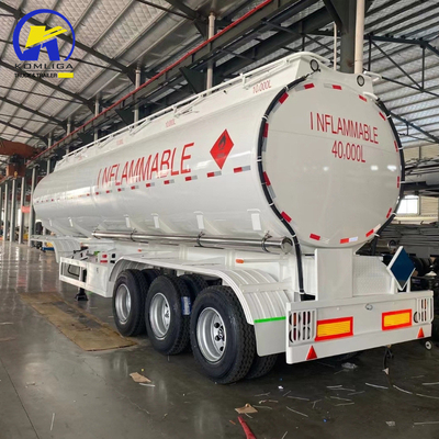 3 assen 30000/40000/50000 liter olie/diesel half aanhanger met 2 stukken ontladingsslang