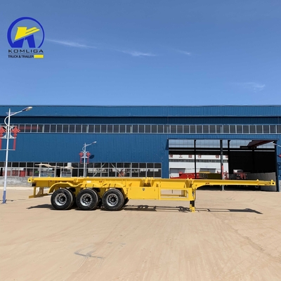 Direct 3axel 40ton 40ft Skeleton Semi-trailer met 16mm Channel Steel Side Beam