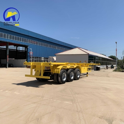 Direct 3axel 40ton 40ft Skeleton Semi-trailer met 16mm Channel Steel Side Beam