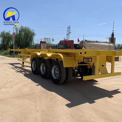Direct 3axel 40ton 40ft Skeleton Semi-trailer met 16mm Channel Steel Side Beam