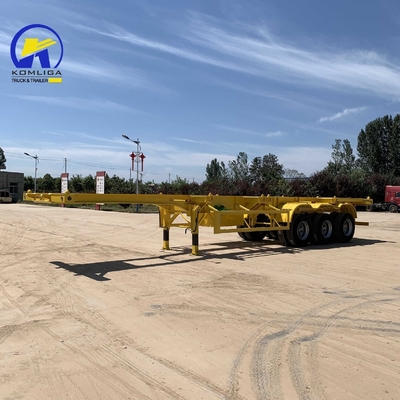 Direct 3axel 40ton 40ft Skeleton Semi-trailer met 16mm Channel Steel Side Beam