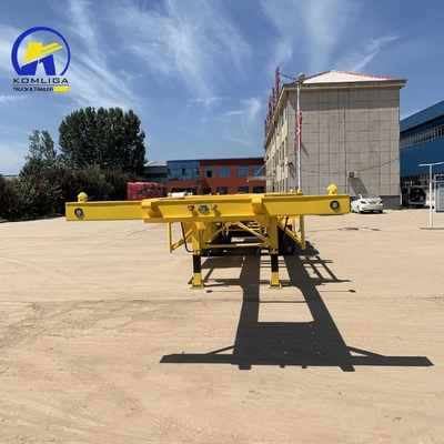 Direct 3axel 40ton 40ft Skeleton Semi-trailer met 16mm Channel Steel Side Beam