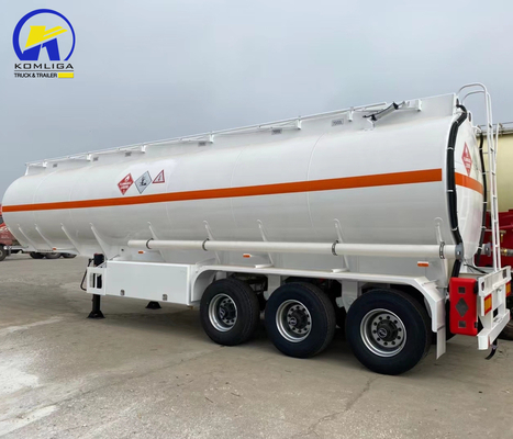 2 4 Assen 30000L 40000L Aluminium wegtank/tanker truck Halve aanhanger voor transport van olie/brandstof/diesel/gasoline/ruwe/water/melk