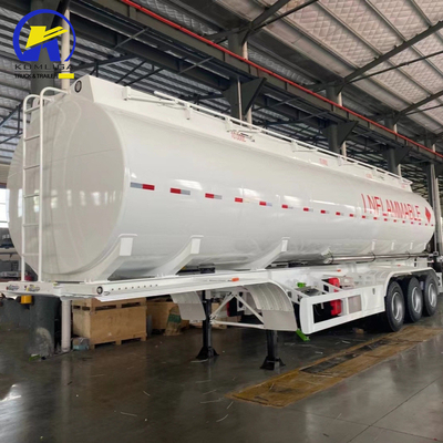3 assen 40000L brandstof olie benzine ruwe aardolie tank halve aanhangwagen met remsysteem