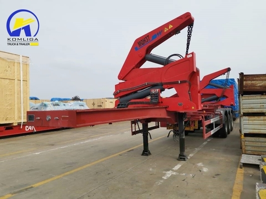 Zelfladen 20FT 40FT zijcontainerlader met 12 eenheden bandnummer Semi-trailer