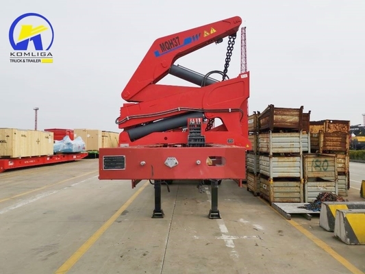 Zelfladen 20FT 40FT zijcontainerlader met 12 eenheden bandnummer Semi-trailer