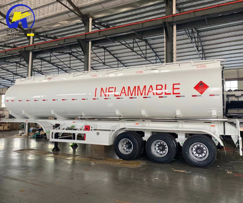 2/3 as zware olie brandstoftank halve aanhangwagen voor trekker vrachtwagen aluminium wandelpad en gereedschapskist