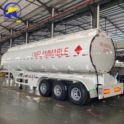 2/3 as zware olie brandstoftank halve aanhangwagen voor trekker vrachtwagen aluminium wandelpad en gereedschapskist