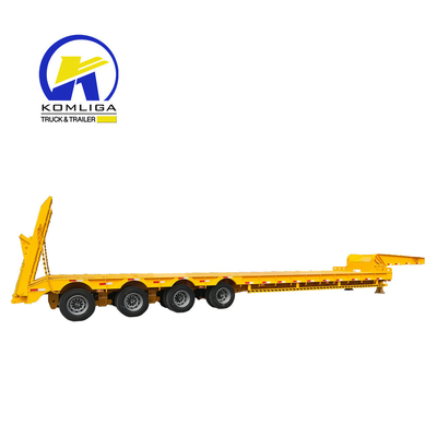 3 assen uitbreidbaar 40 80 60 ton laagbed half-trailer met en 4 mm platformdikte