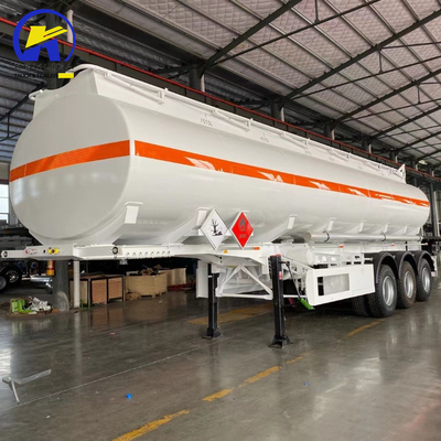 3 Assen 40000L/42000L/45000L/48000L/50000L Aluminium staal tankwagen aanhangwagen tankwagen aanhangwagen voor mechanische ophanging en 6 M elk ontladingsslang
