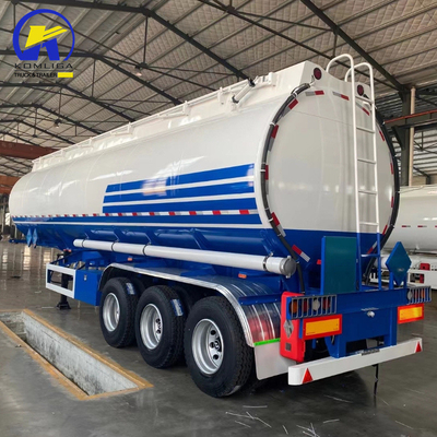 3 Assen 40000L/42000L/45000L/48000L/50000L Aluminium staal tankwagen aanhangwagen tankwagen aanhangwagen voor mechanische ophanging en 6 M elk ontladingsslang