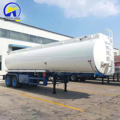 3 Assen 40000L/42000L/45000L/48000L/50000L Aluminium staal tankwagen aanhangwagen tankwagen aanhangwagen voor mechanische ophanging en 6 M elk ontladingsslang