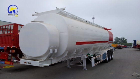 40000L platbed 4 assen Aluminium legering Tanker Truck Olie Transporter Gebruikte brandstoftank aanhangwagen