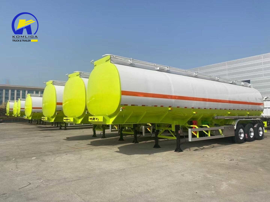 3 assen 42cbm Wit en groen Kleur Feul Tank Halve aanhangwagen met 12500*2500*1650mm Grootte