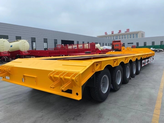 Op maat gemaakte 3 as 4 as gooseneck heavy duty 5 100 ton lowbed lowboy low loader trailer