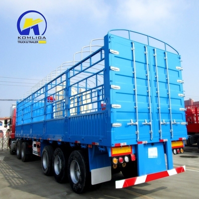 3assen 4assen 40FT 40 50 70 ton vrachtverzorging hek box trailer met Wabco-klep