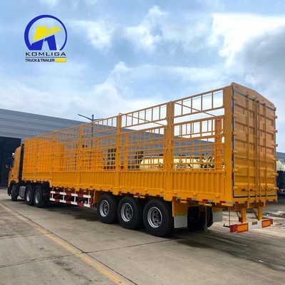 Flatbed Fiets Cargo Trailer Staak Semi Truck Trailer met Rim 9.00*22.5 2 Assen
