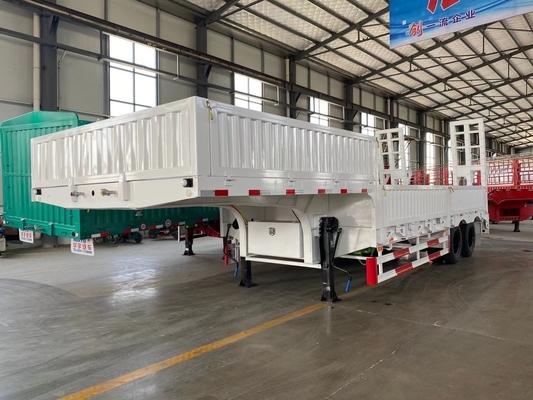 Semi-truck-aanhanger met een enkele as, lowboy, met een laadvermogen van 80 ton en een bandenummer van 12