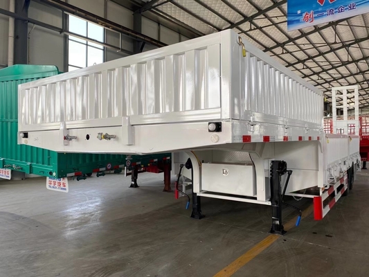 Semi-trailer met een laagbed met 3 assen en een laagbed met zijweg met 40 FT-afmeting en een Fuwa/BPW-as