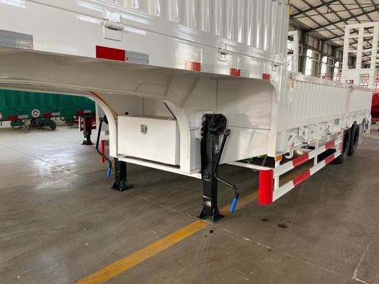 Semi-trailer met een laagbed met 3 assen en een laagbed met zijweg met 40 FT-afmeting en een Fuwa/BPW-as